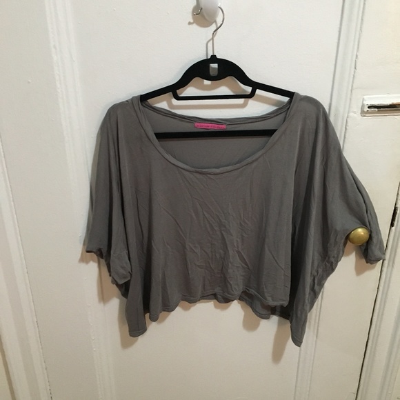 Grey three-quarter sleeves parachute tee - Picture 1 of 1